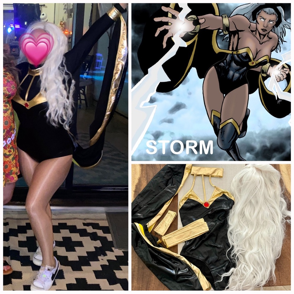 Storm X-Men Costume Set – Wig + Cape Included